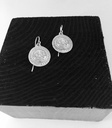 Silver Earrings Moon Design or Sun Design.