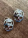 Ancestral Skull Earrings Sterling Silver 1" Earrings