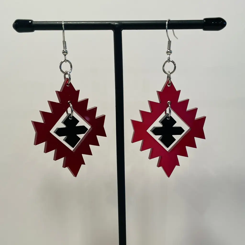 Plains Points Acrylic Earrings