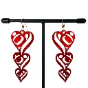 Heart Drops Acrylic Earrings