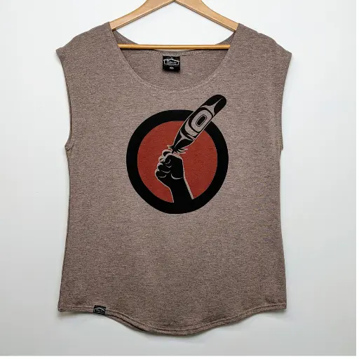 Idle No More - Woman's Cap Sleeve Shirt.