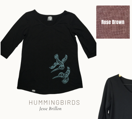 Hummingbirds Women's 3/4 Length Sleeve Top