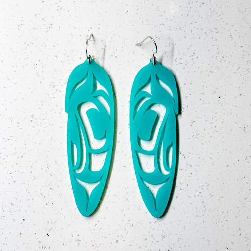 Eagle/Raven Feather Earrings - Acrylic 3"