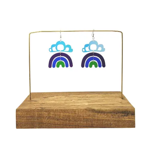 Pride Rainbow Earrings 2" Acrylic